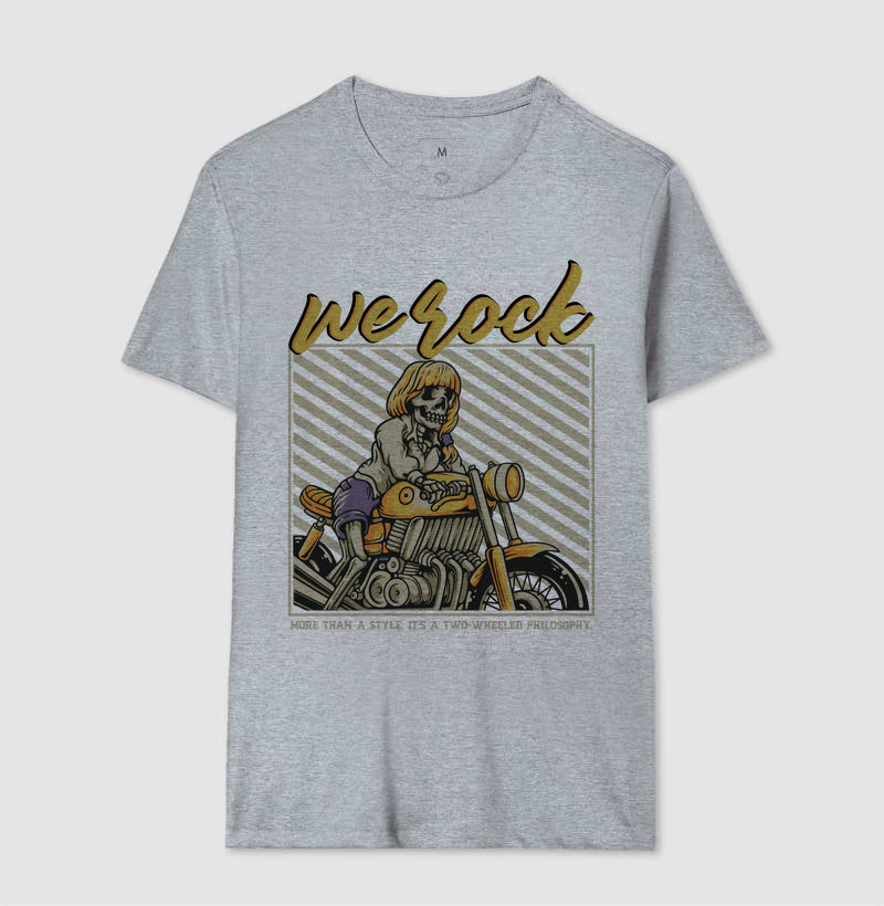 camiseta werock girl motorcycle masculina