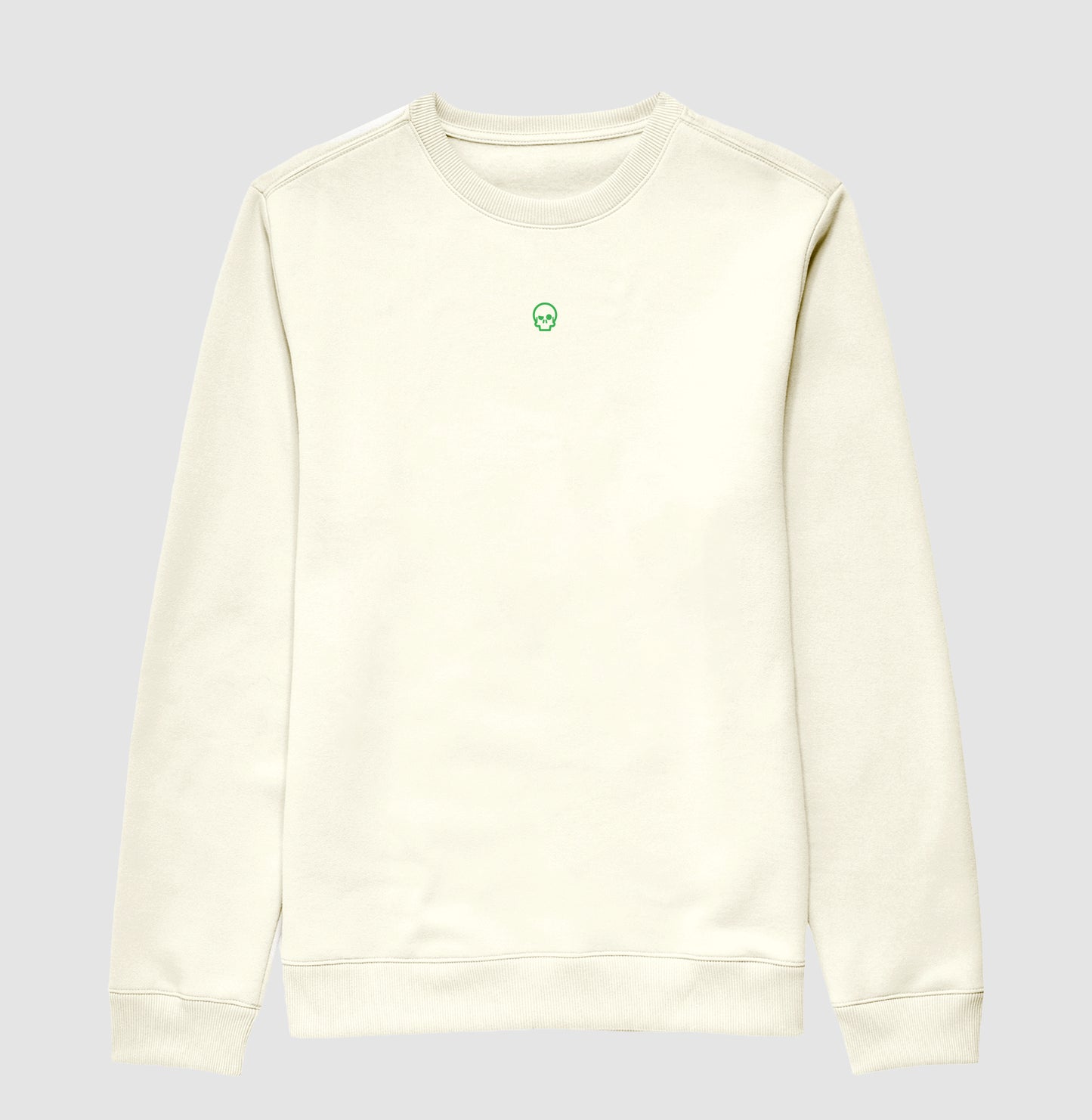 suéter werock skull logo green