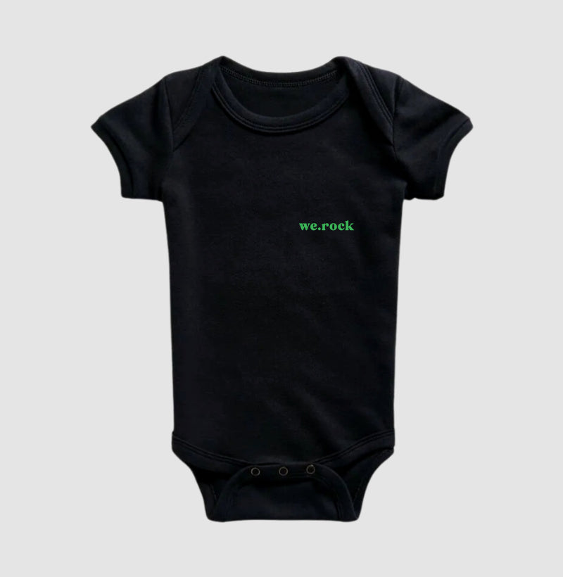 body infantil werock logo simple green