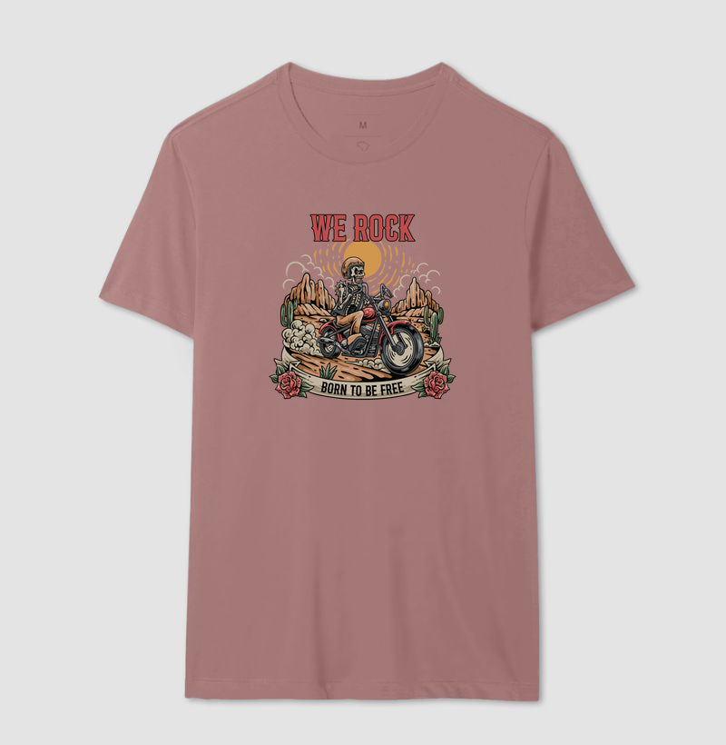camiseta werock born motorcycle masculina