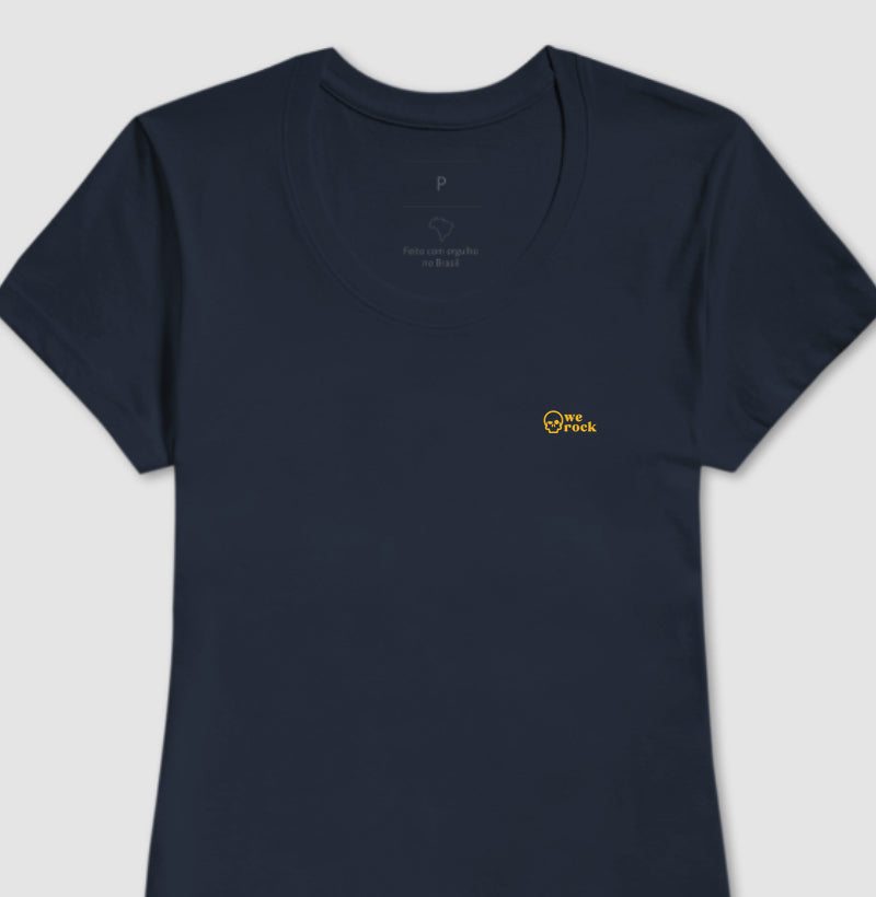 camiseta werock skull gold feminina