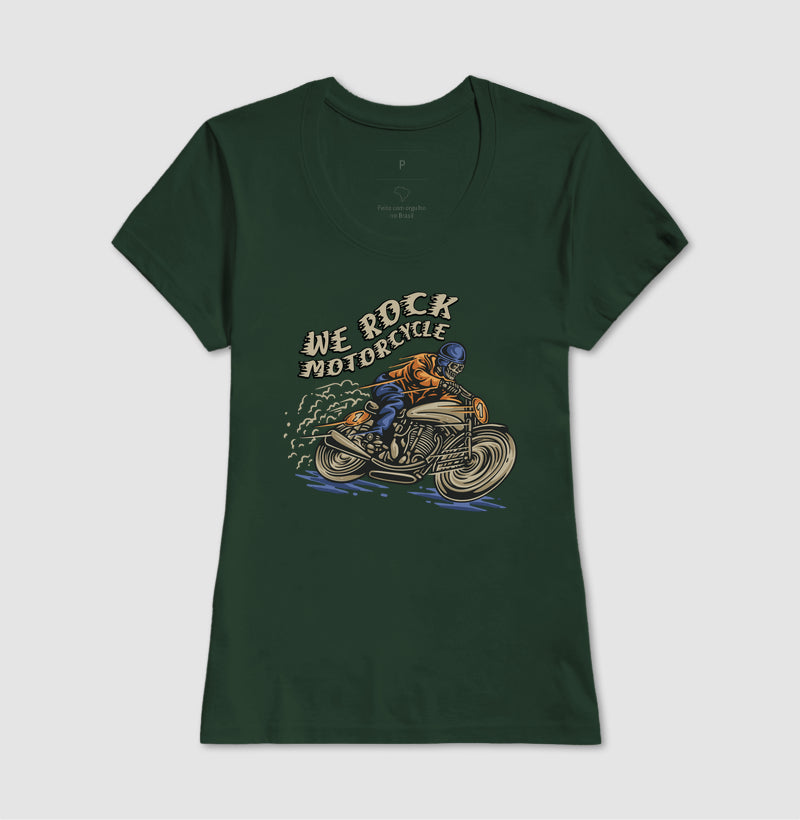 camiseta werock motorcycle feminina