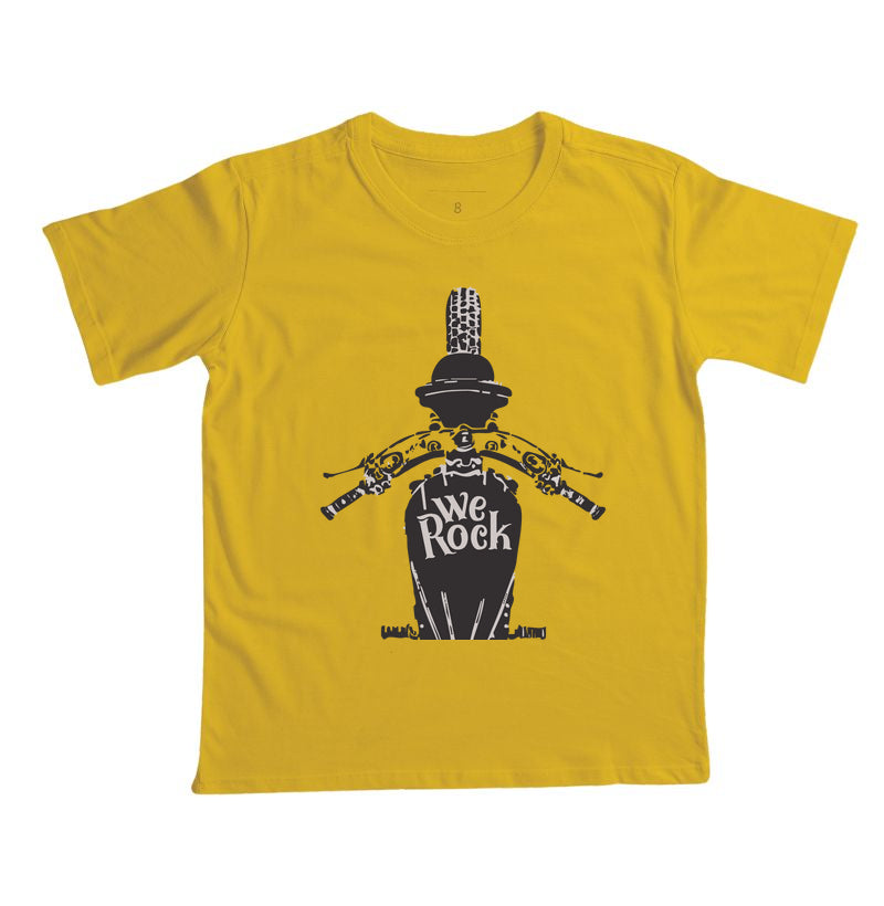 camiseta infantil werock motorcycle driving