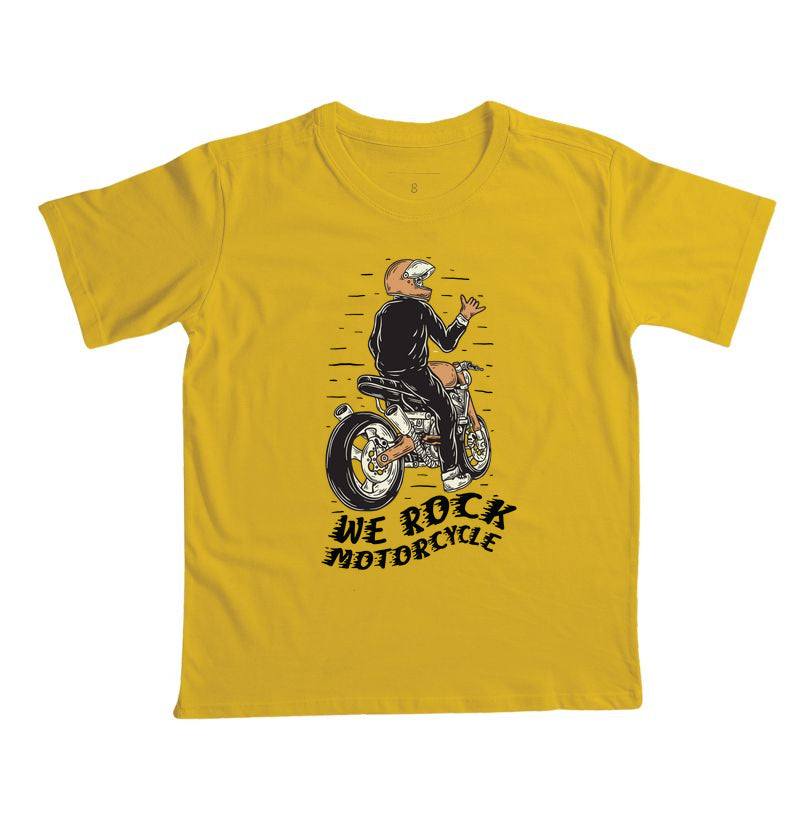 camiseta infantil werock motorcycle hang loose