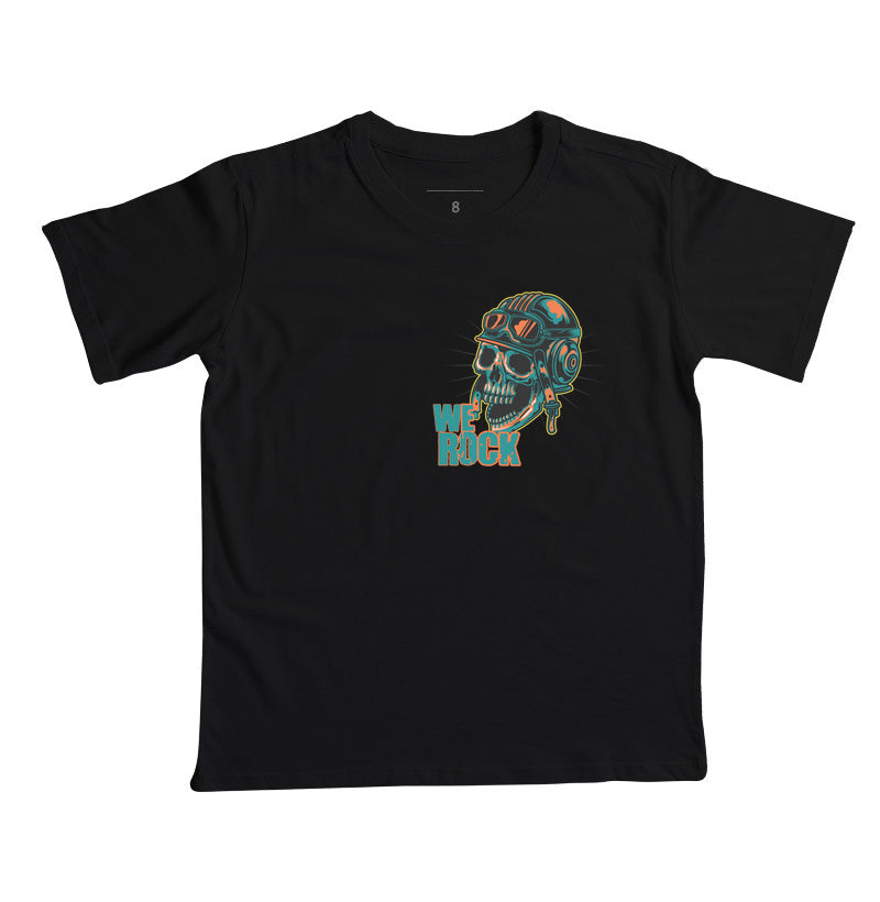 camiseta infantil werock motorcycle crazy