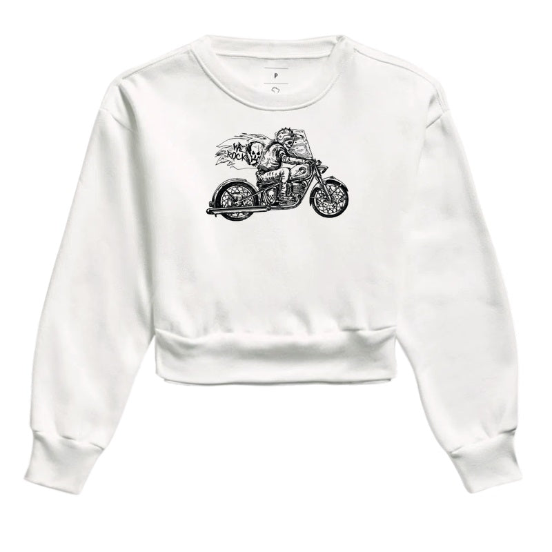 cropped moletom werock motorcycle ghost