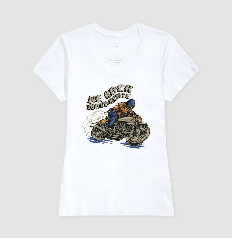 camiseta werock motorcycle feminina
