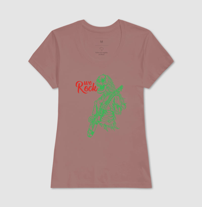 camiseta werock rock skull feminina
