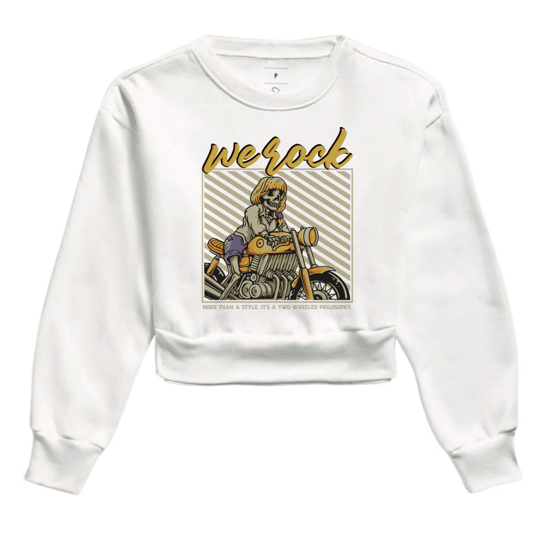 cropped moletom werock girl motorcycle