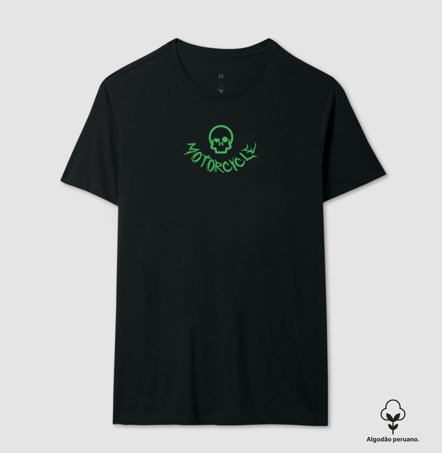 camiseta algodão peruano werock motorcycle logo masculina
