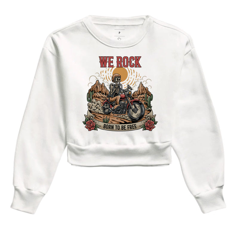 cropped moletom werock born motorcycle