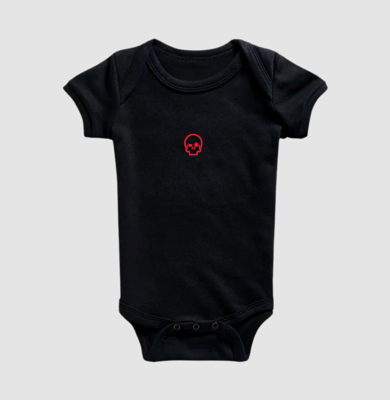 body infantil werock skull logo red