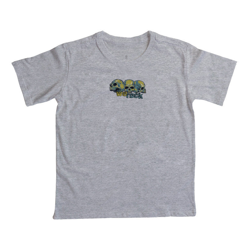 camiseta infantil werock face skulls