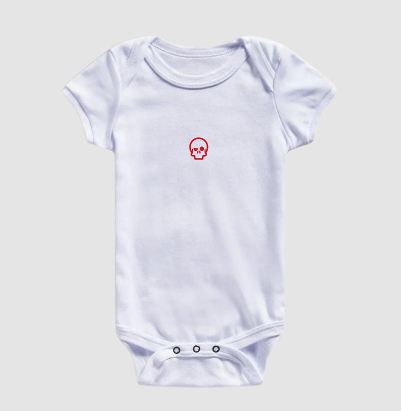 body infantil werock skull logo red