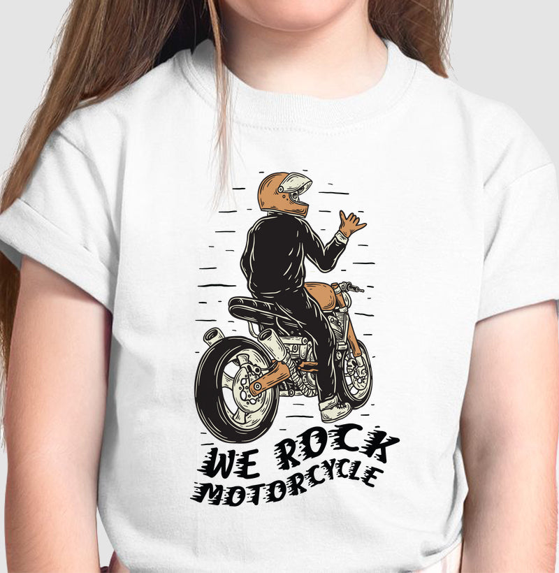 camiseta infantil werock motorcycle hang loose