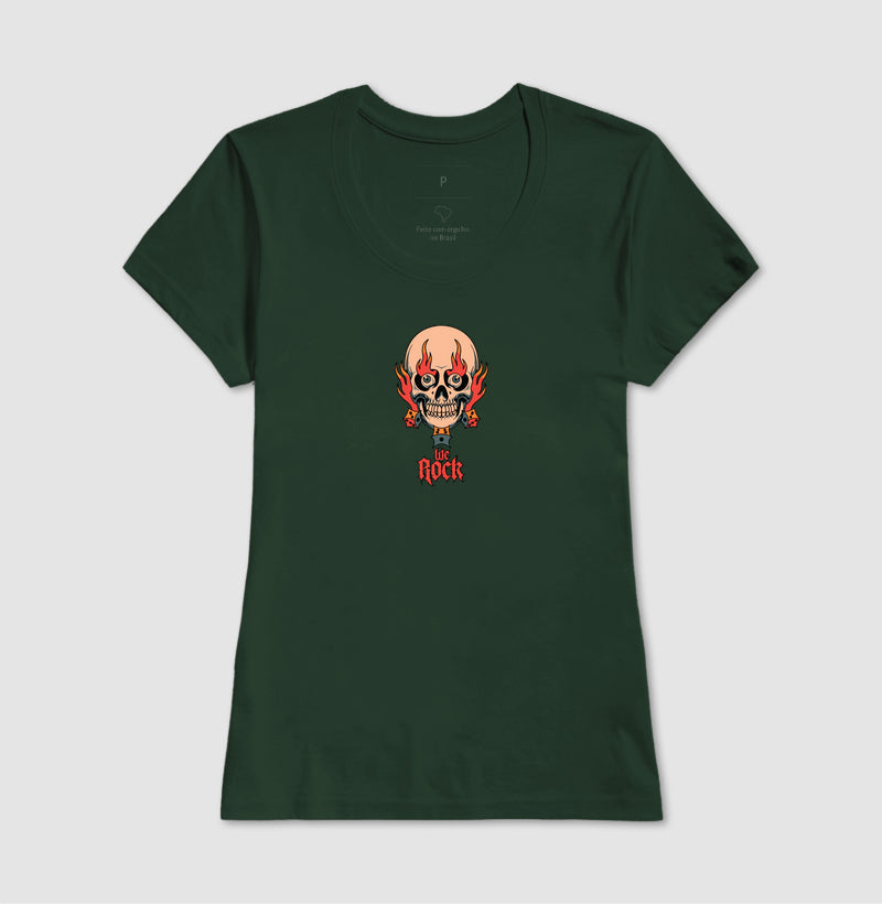 camiseta werock dados feminina