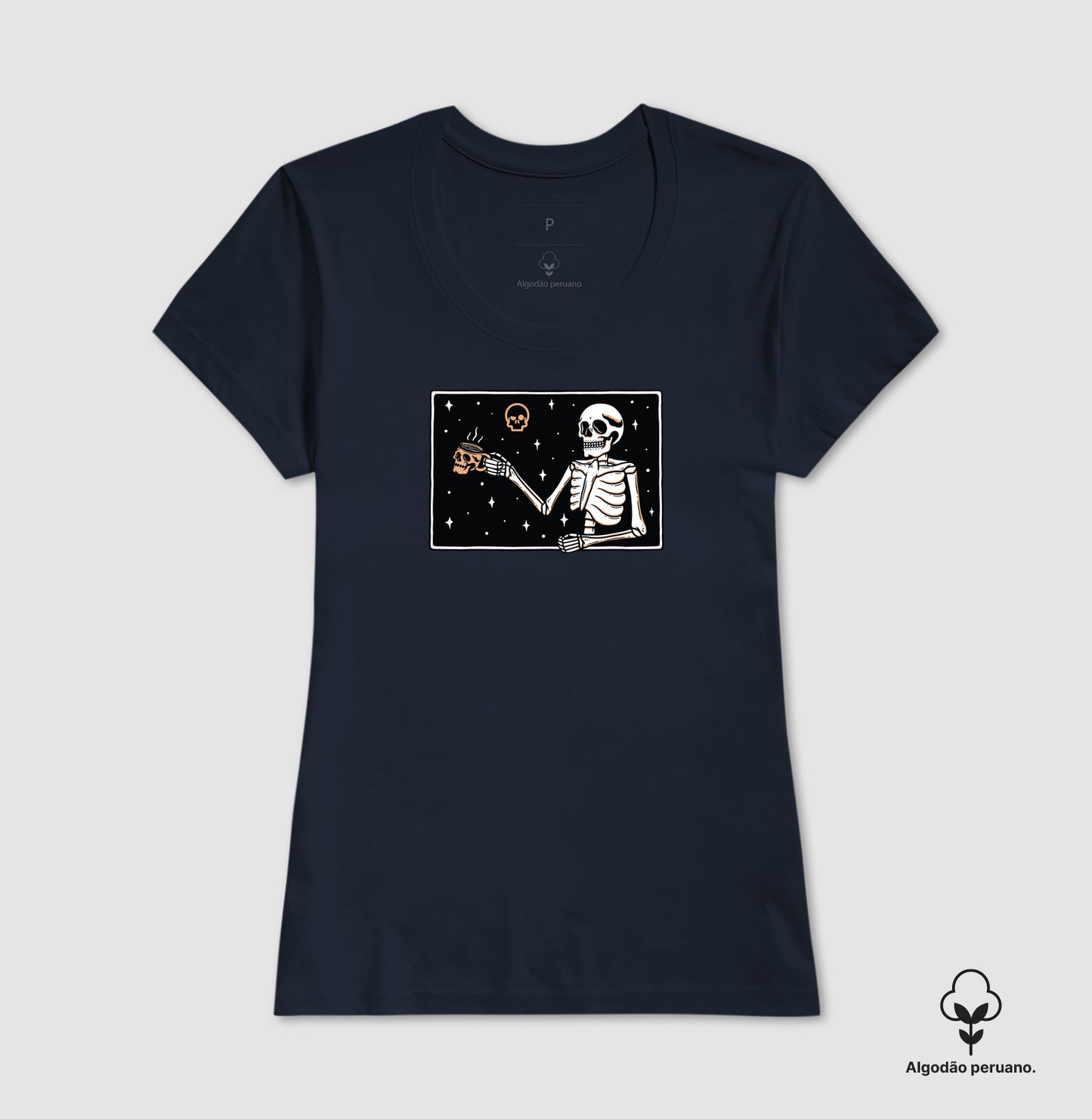 camiseta algodão peruano werock frame feminina