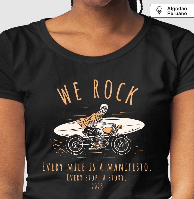 camiseta algodão peruano werock manifesto feminina