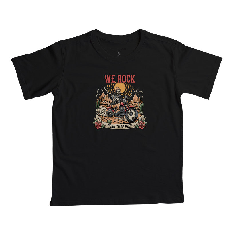 camiseta infantil werock born motorcycle