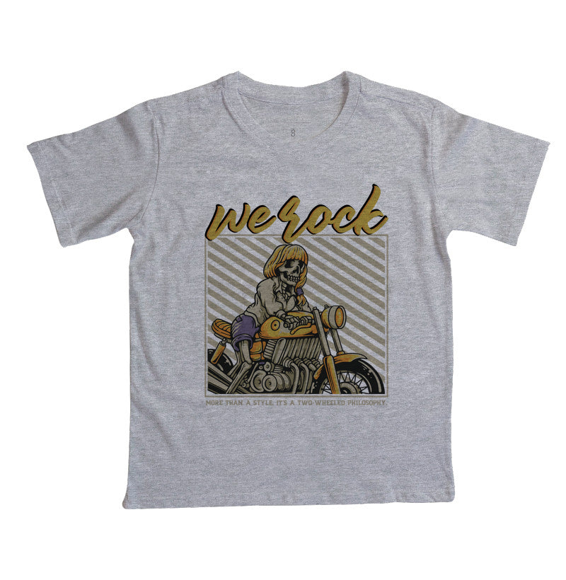 camiseta infantil werock girl motorcycle