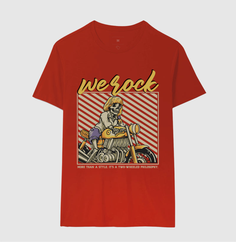 camiseta werock girl motorcycle masculina
