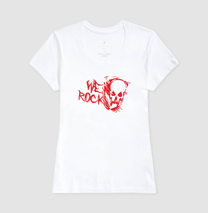 camiseta werock ghost red feminina