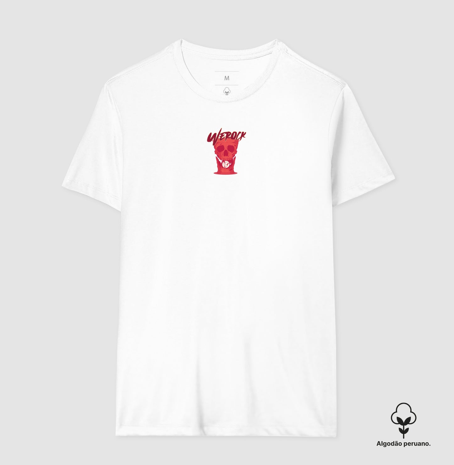 camiseta algodão peruano werock cups masculina
