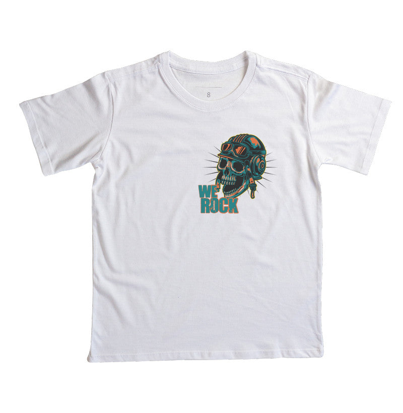 camiseta infantil werock motorcycle crazy