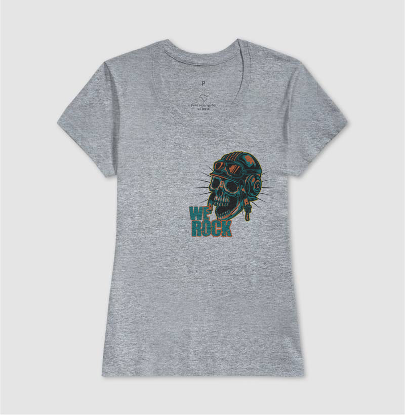 camiseta werock motorcycle crazy feminina