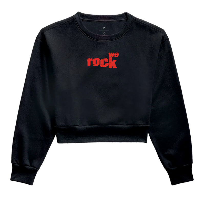 cropped moletom werock logo rock