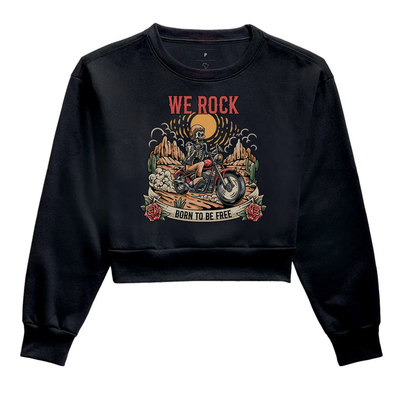 cropped moletom werock born motorcycle
