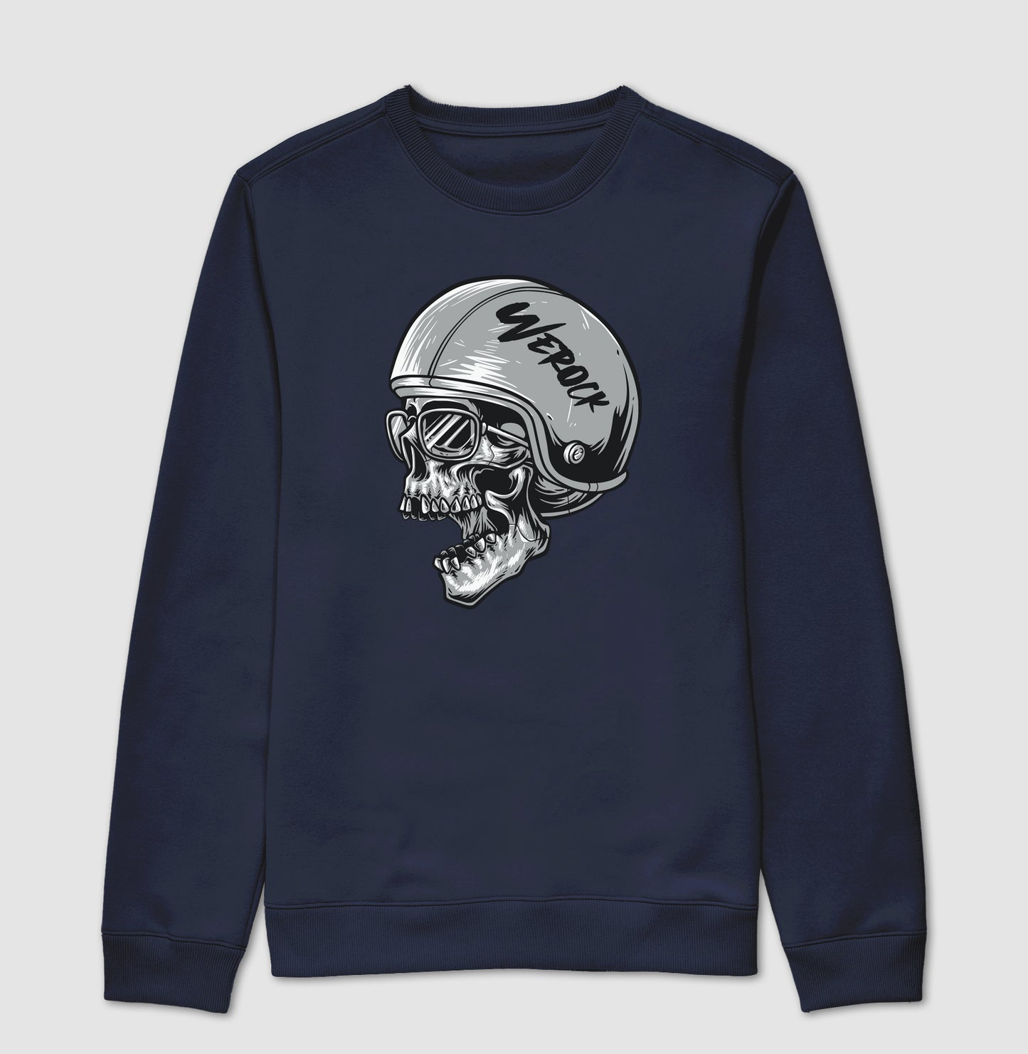 suéter werock motorcycle helmet skull