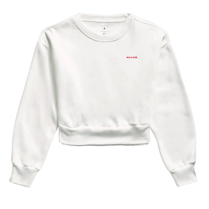 cropped moletom werock logo simple red