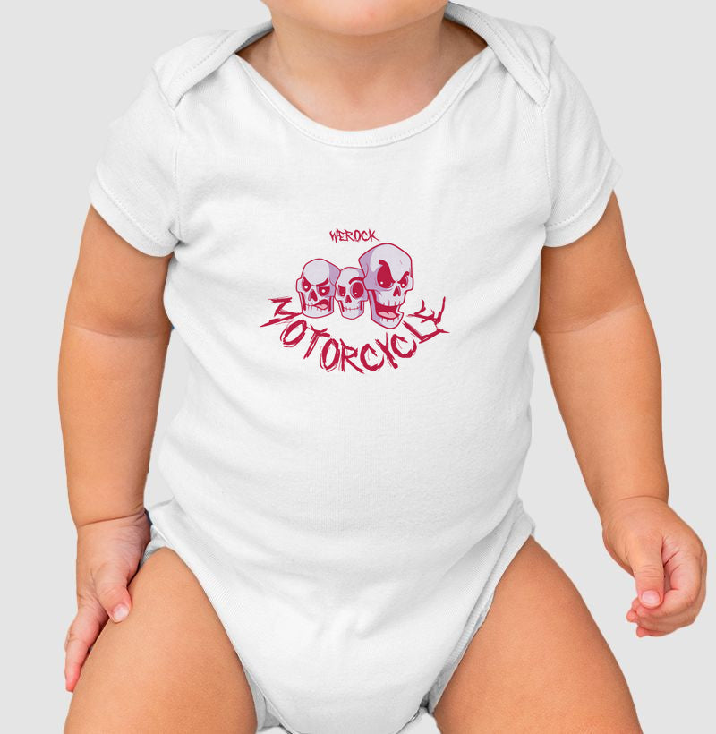 body infantil werock motorcycle skulls