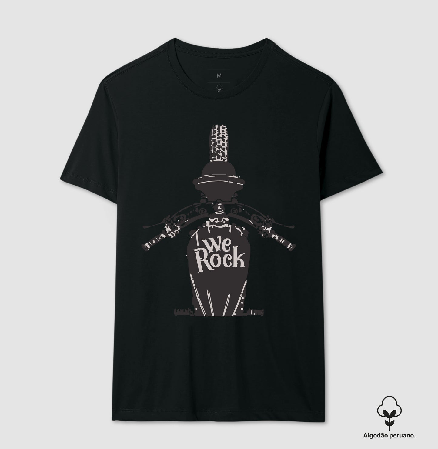 camiseta algodão peruano werock motorcycle driving masculina