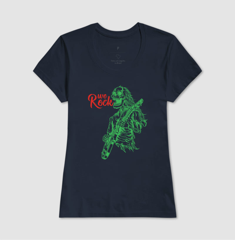 camiseta werock rock skull feminina