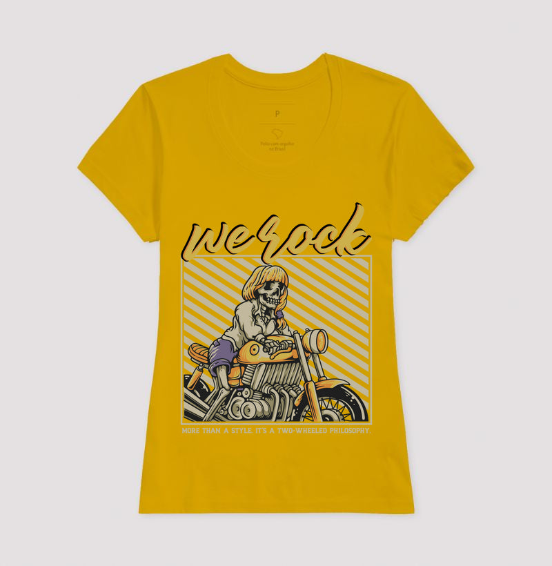 camiseta werock girl motorcycle feminina