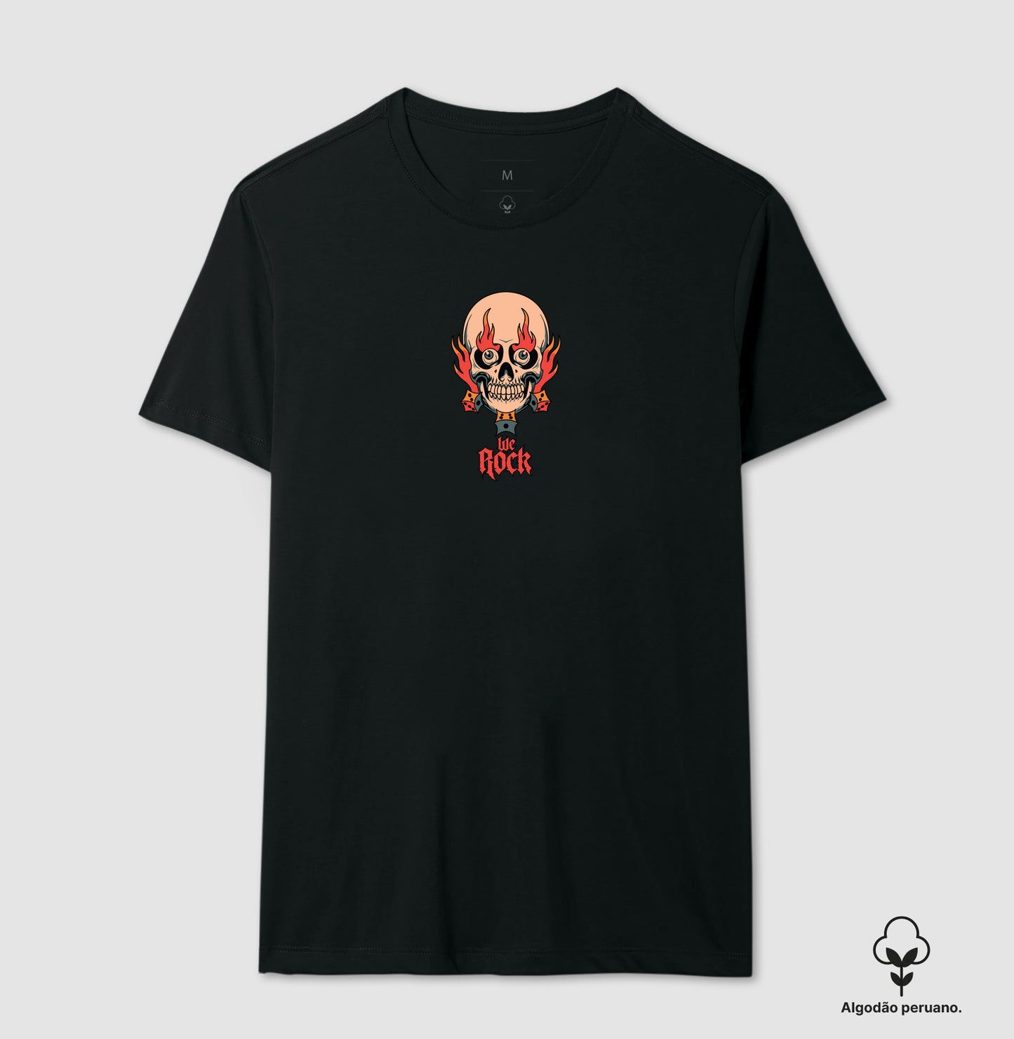 camiseta algodão peruano werock dados masculino