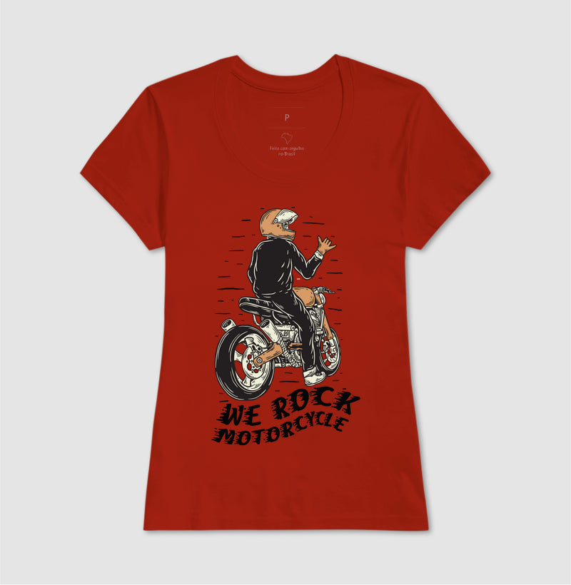 camiseta werock motorcycle hang loose feminina