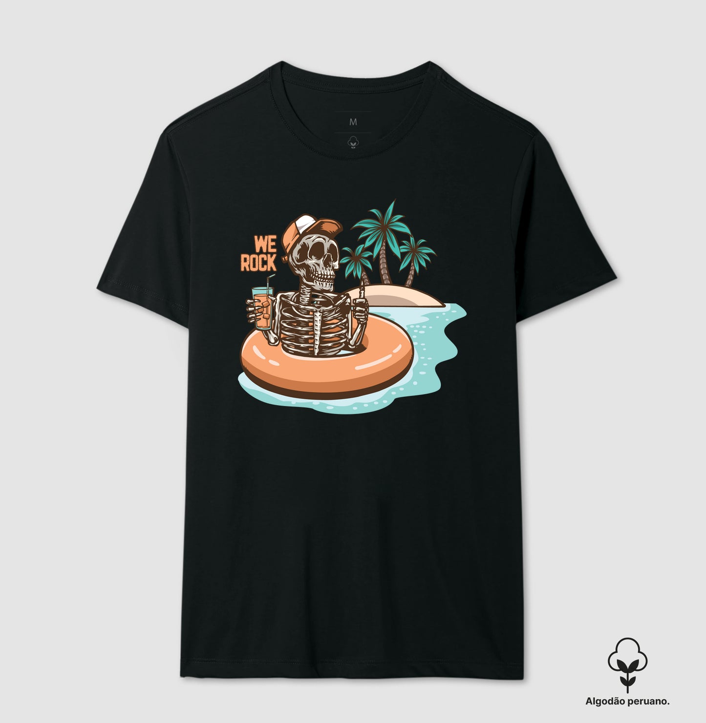 camiseta algodão peruano werock beach masculino