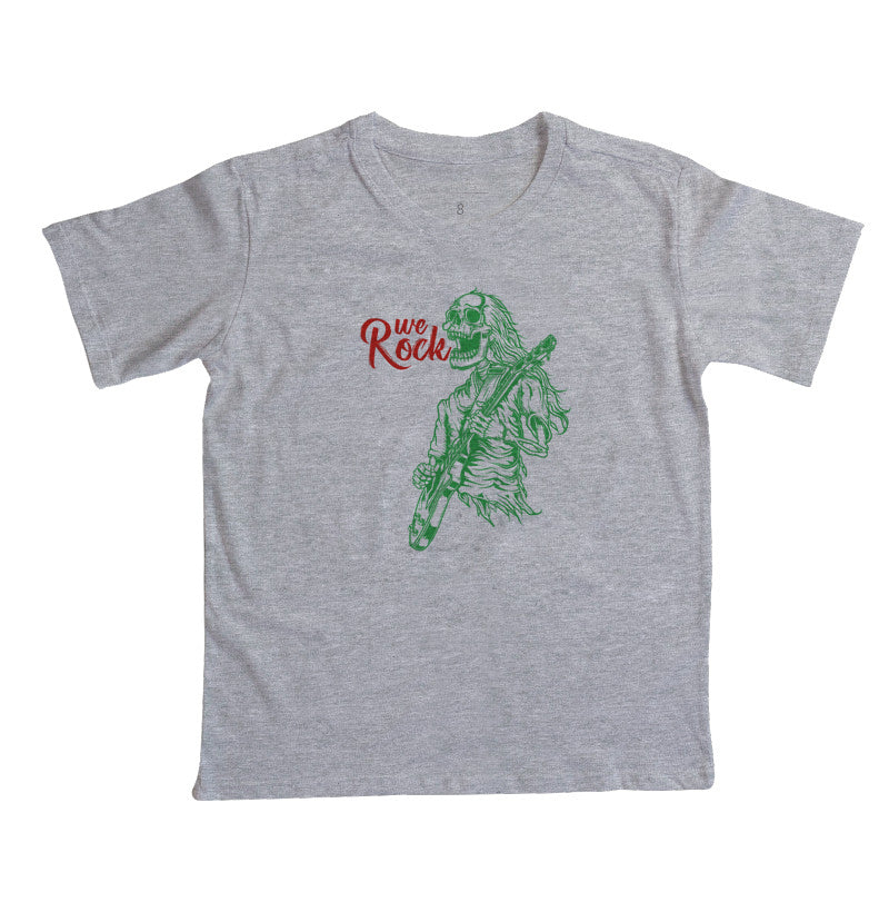 camiseta infantil werock rock skull