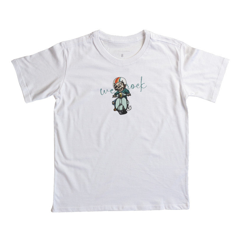 camiseta infantil werock vespa skull