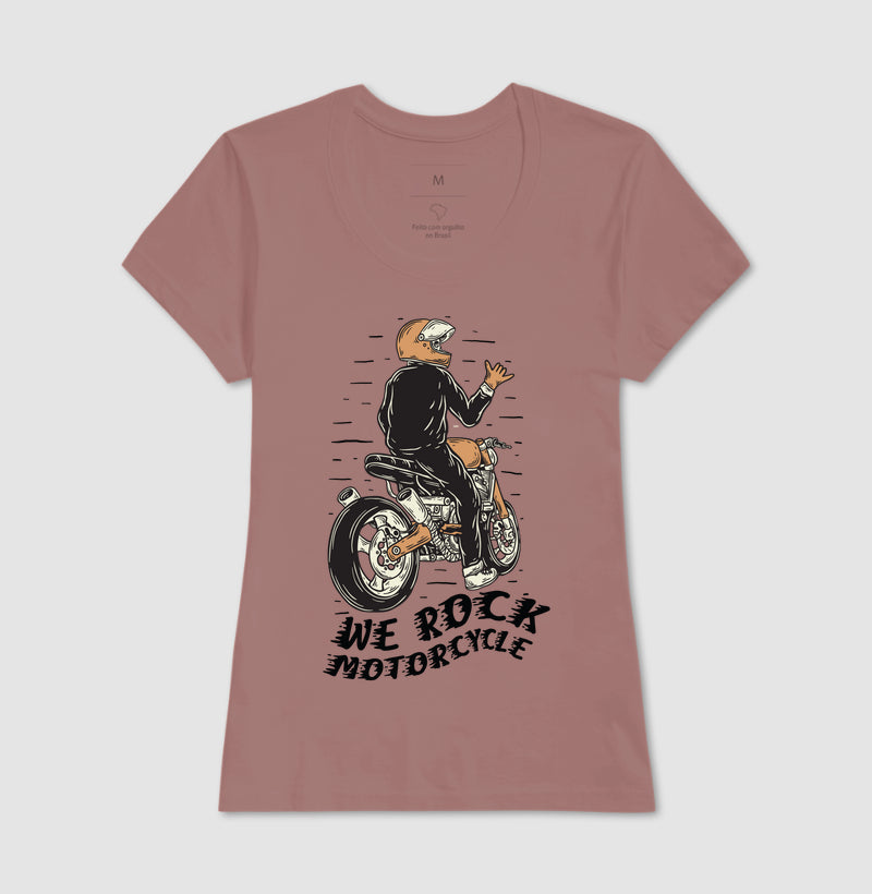 camiseta werock motorcycle hang loose feminina