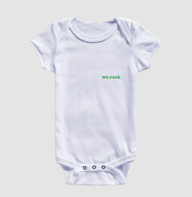 body infantil werock logo simple green