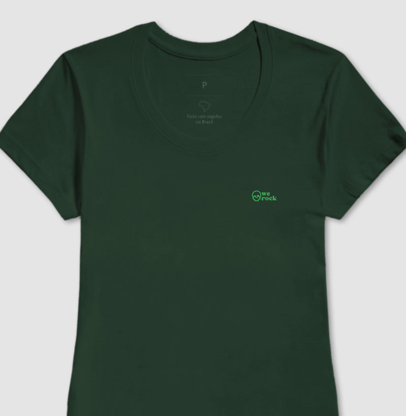 camiseta werock skull green feminina