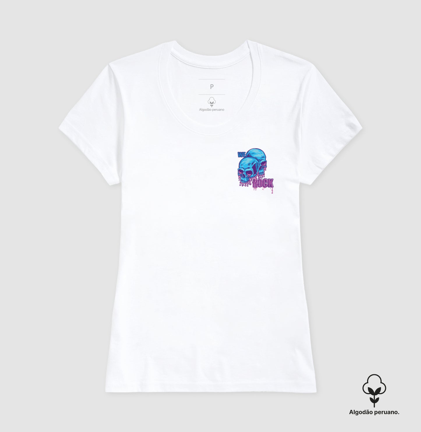 camiseta algodão peruano werock melting feminina