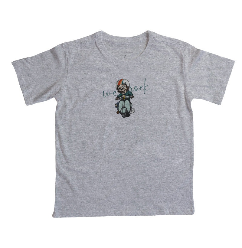 camiseta infantil werock vespa skull