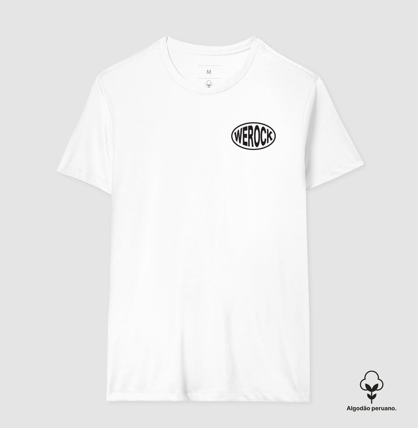 camiseta algodão peruano werock oval masculina