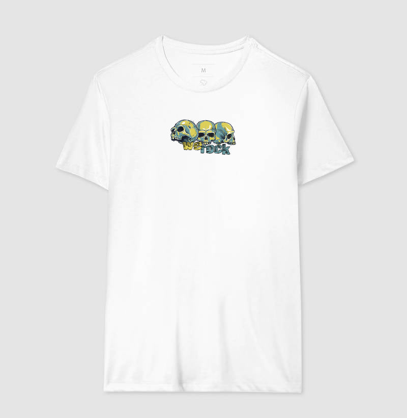 camiseta werock face skulls masculina