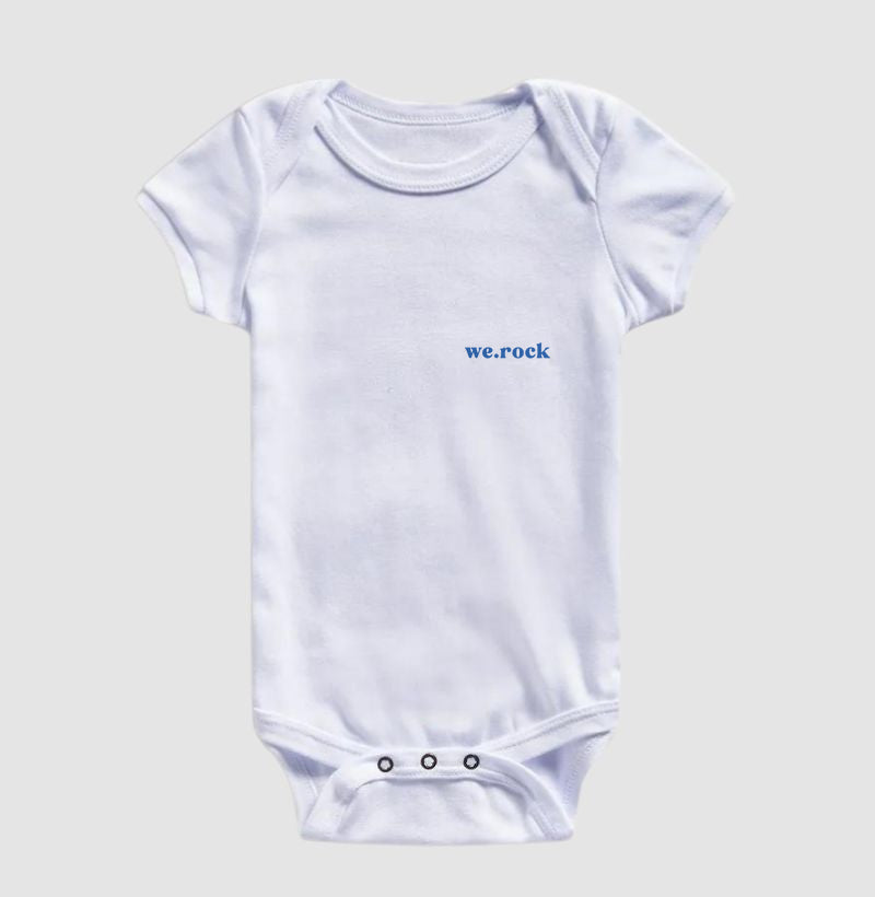 body infantil werock logo simple blue